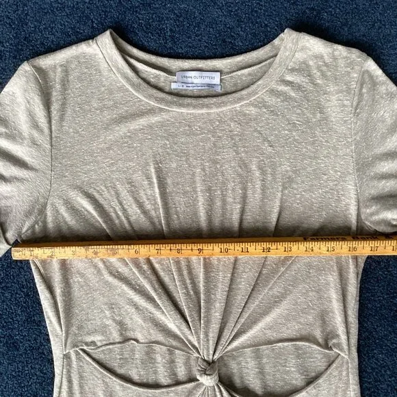 Urban Outfitters Beige Cutout Tee-Shirt Dress - Large - Picture 5 of 7